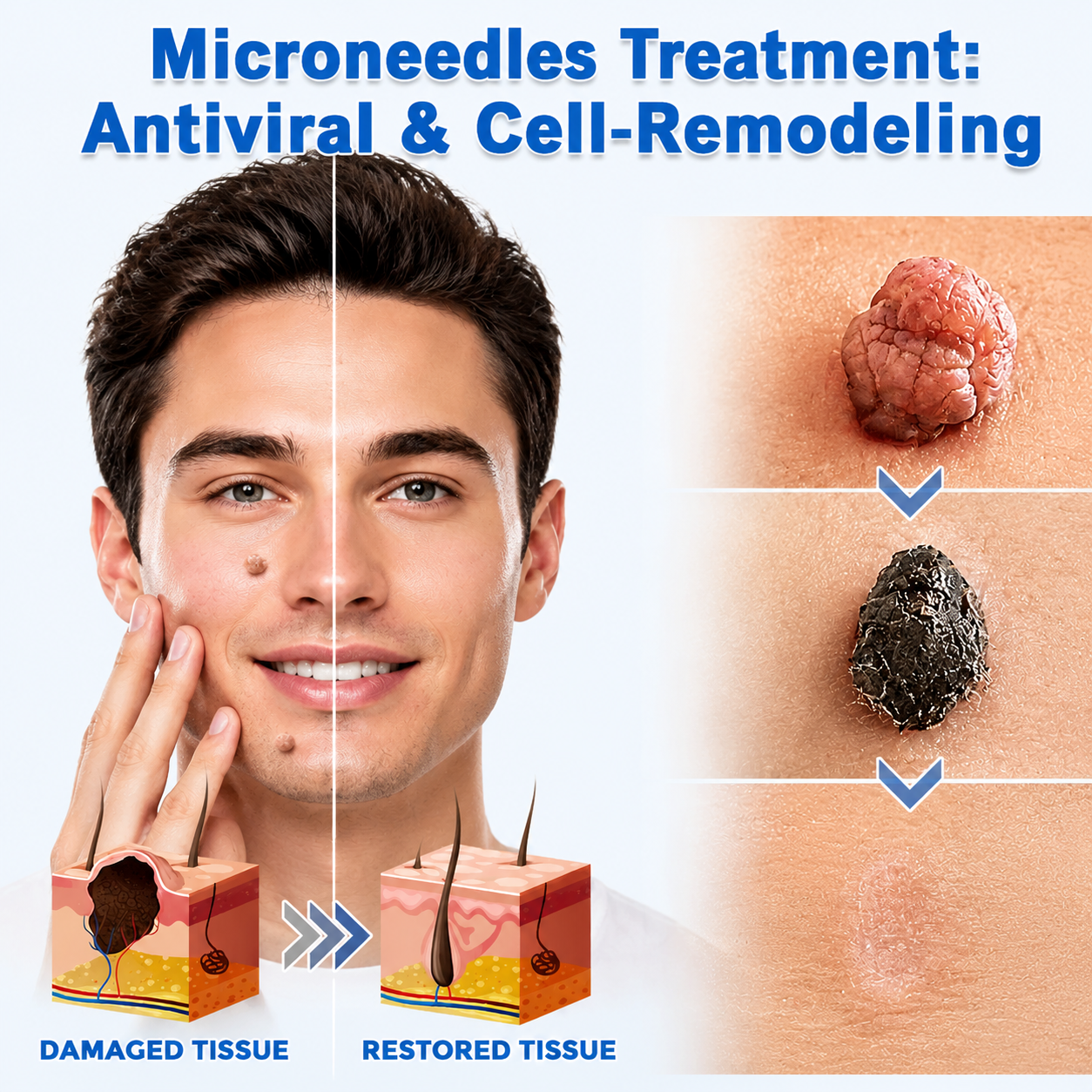 ✨Nuvopaw®2-in-1 Microneedle & Hydrocolloid Patch🍀| Removes Raised Moles, Acne, Flat Warts & Skin Tags | Helps Improve Wrinkles, Scars & Blemishes | Invisible Patches for Face & Body